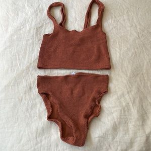 Youswim verve high waist two piece in Umber